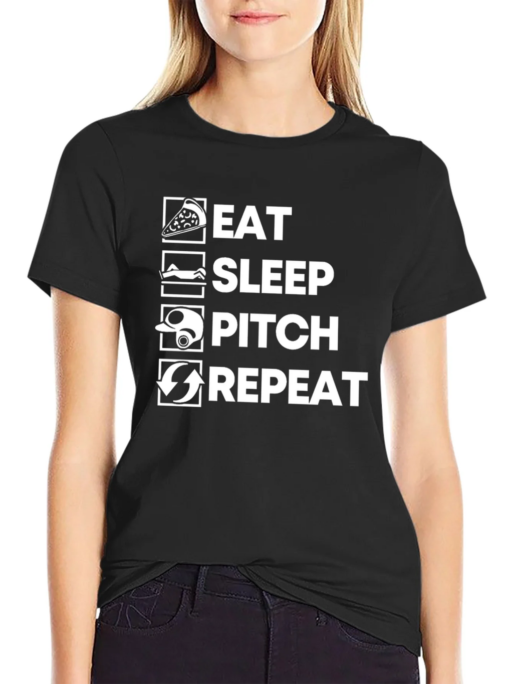 Eat Sleep Pitch Repeat T-Shirt
