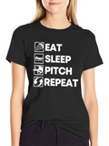 Eat Sleep Pitch Repeat T-Shirt