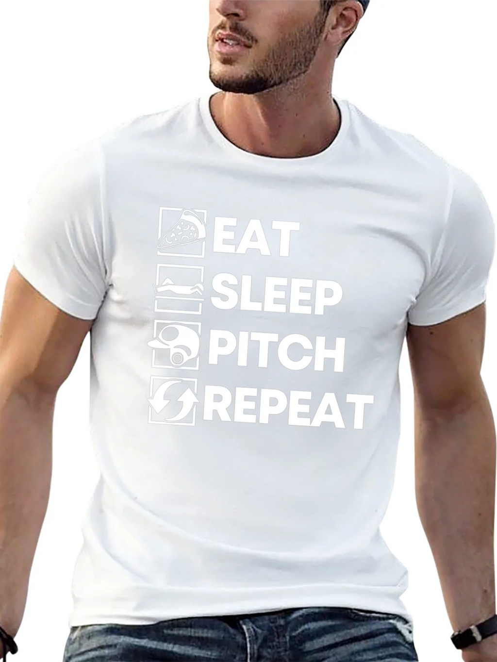 Eat Sleep Pitch Repeat T-Shirt