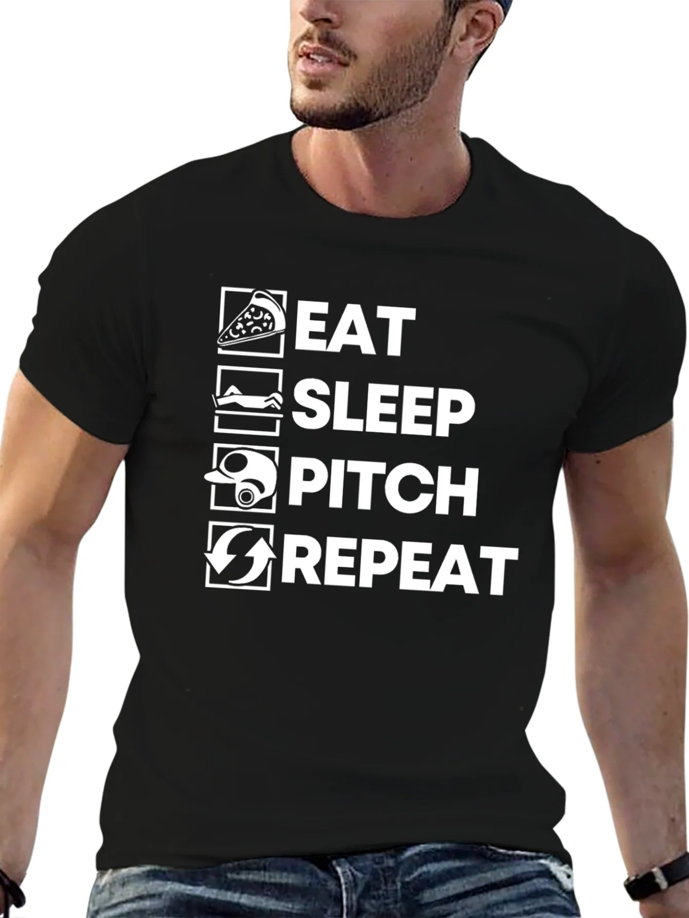 Eat Sleep Pitch Repeat T-Shirt