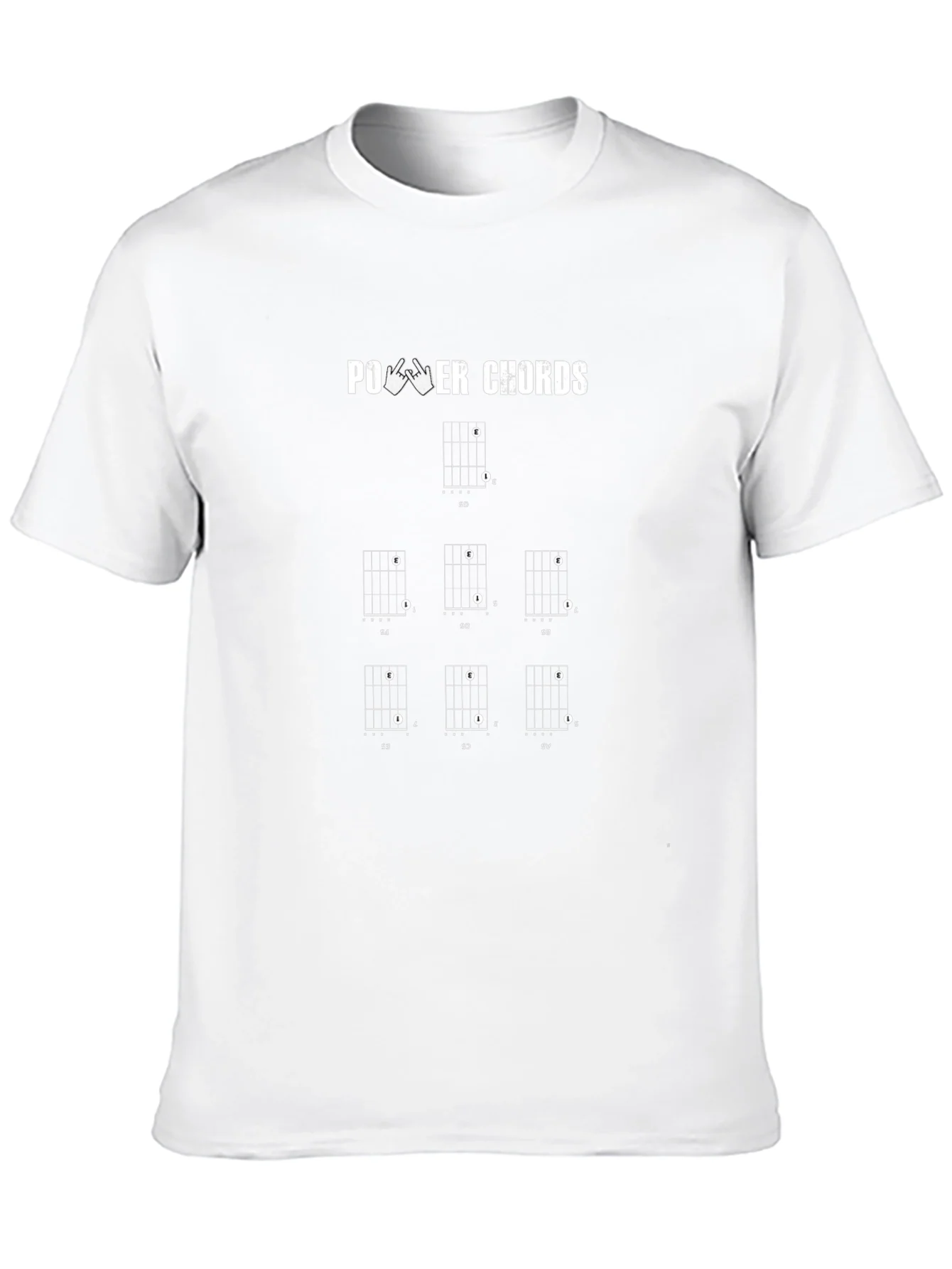 Power Chords Guitarist Black T-Shirt