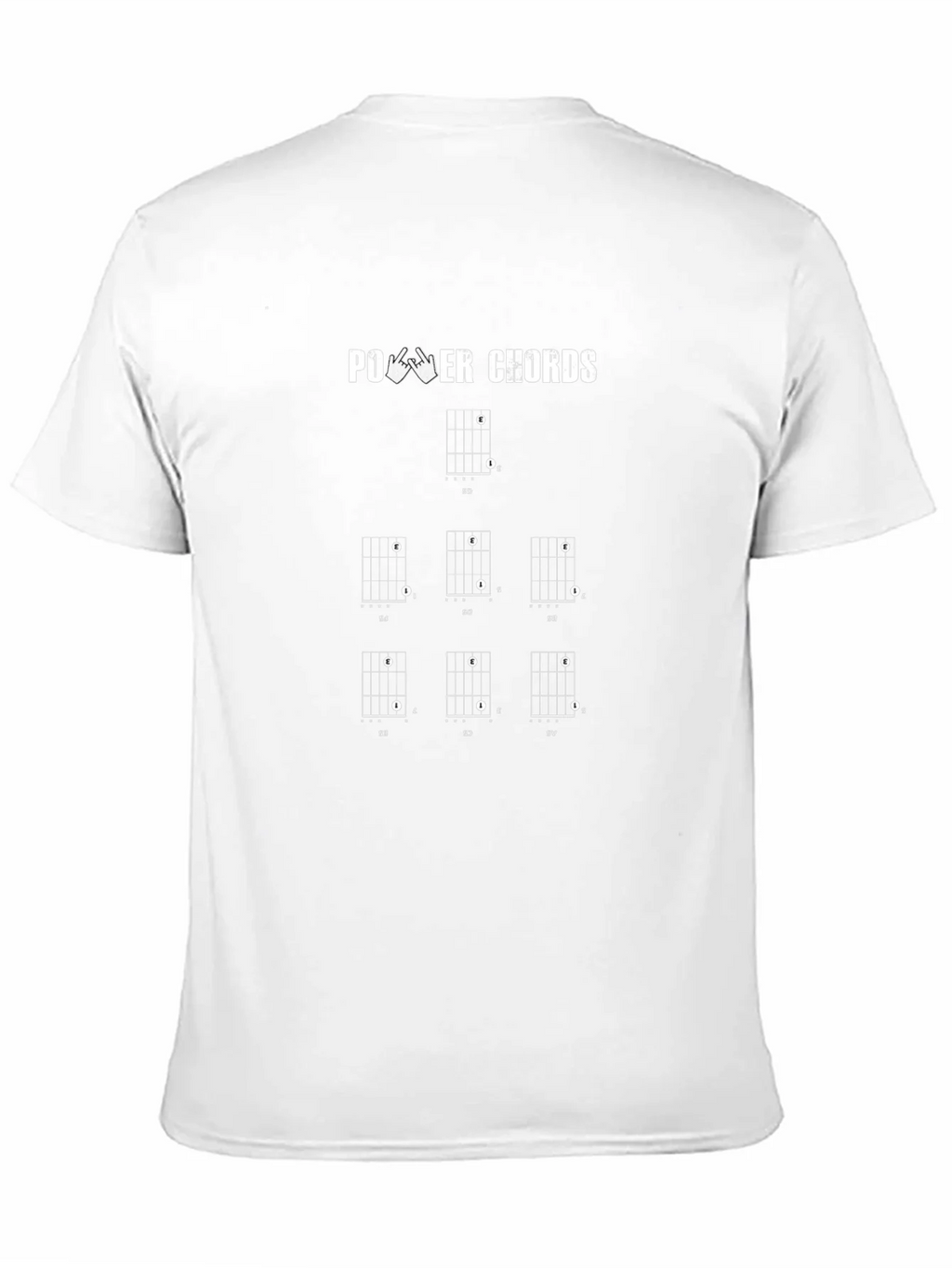 Power Chords Guitarist Black T-Shirt
