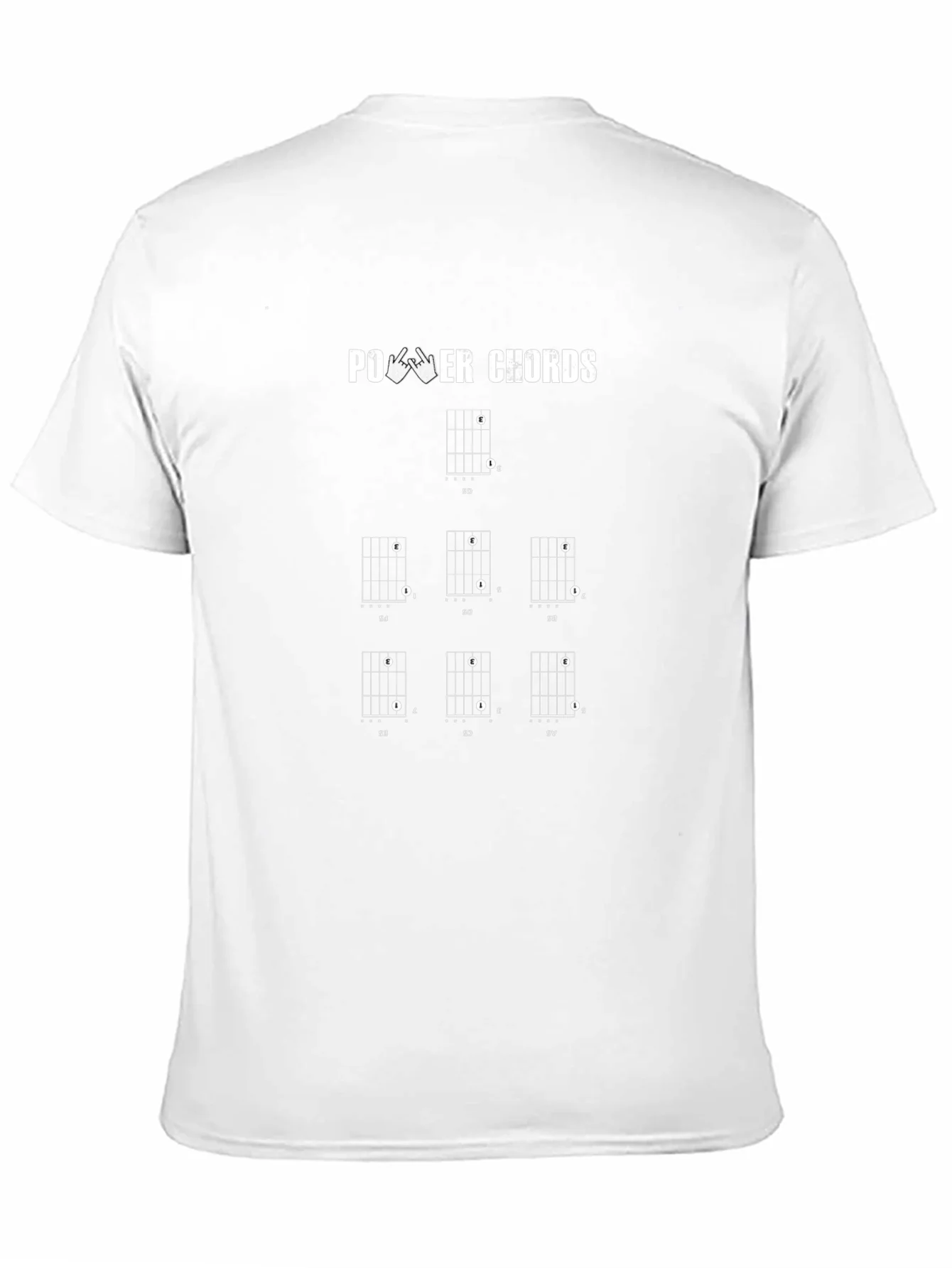 Power Chords Guitarist Black T-Shirt