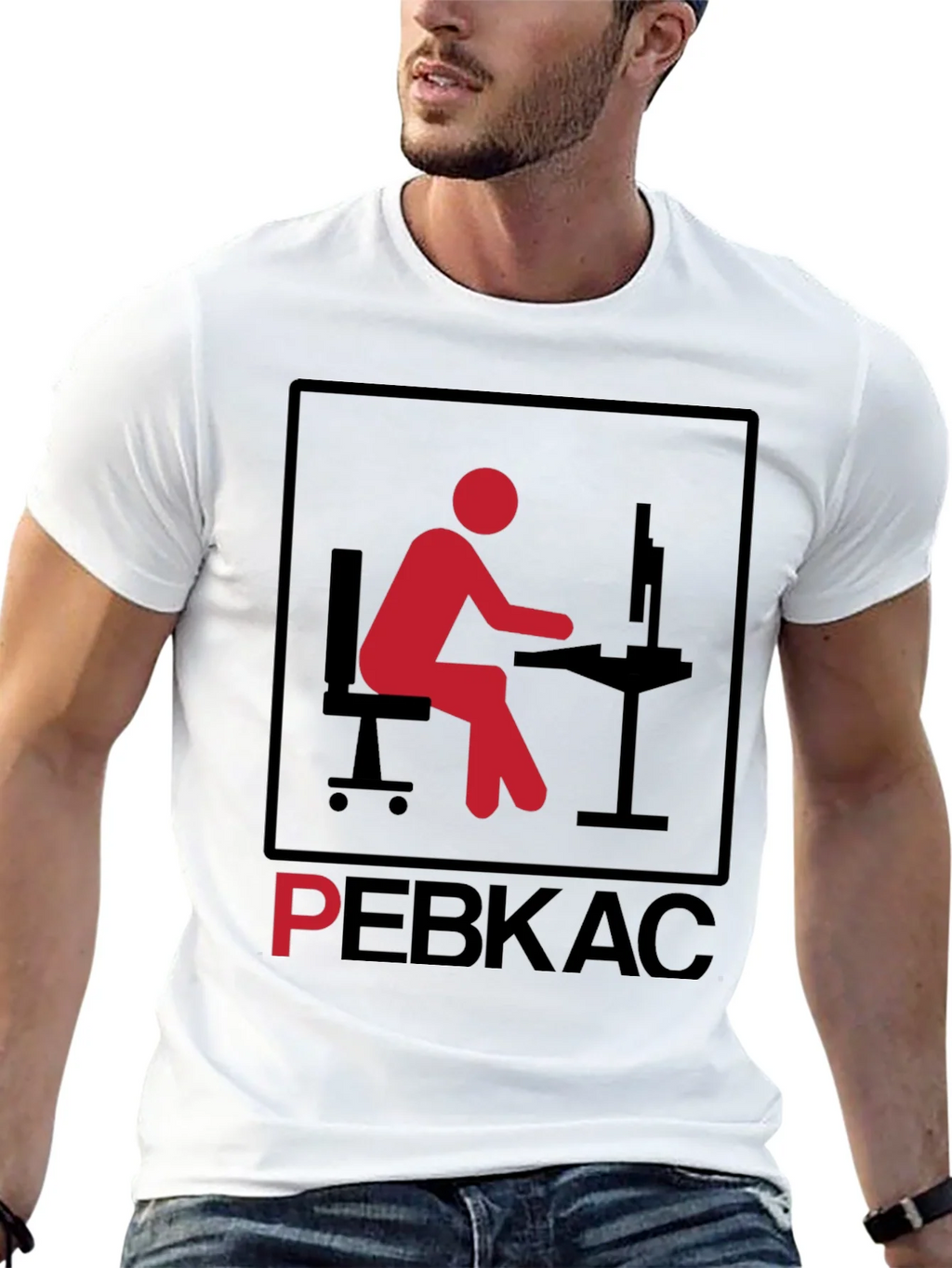 PEBKAC T-Shirt - Problem Exists Between Keyboard and Chair