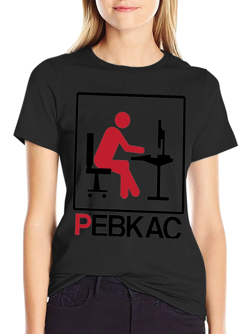 PEBKAC T-Shirt - Problem Exists Between Keyboard and Chair