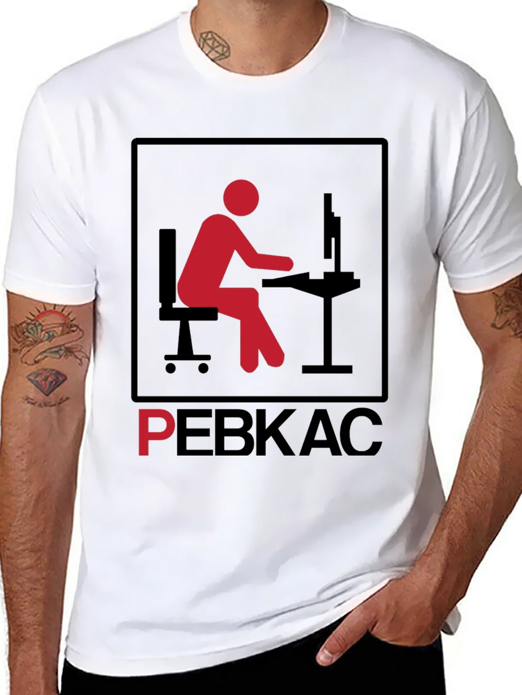 PEBKAC T-Shirt - Problem Exists Between Keyboard and Chair