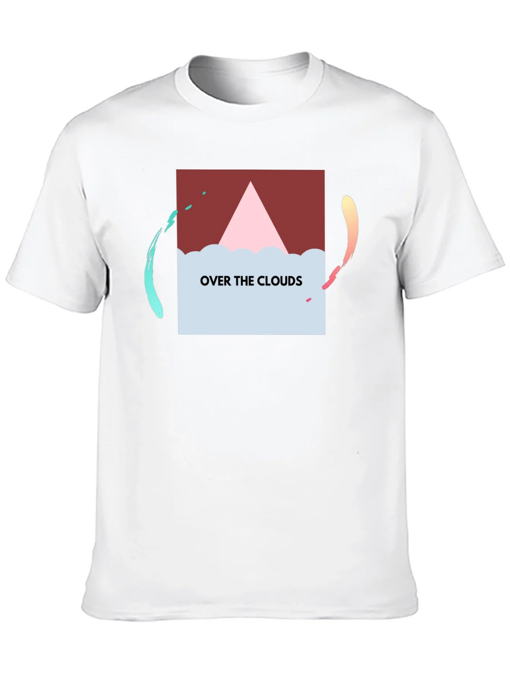 Over the Clouds Graphic Tee - Stylish Black T-Shirt