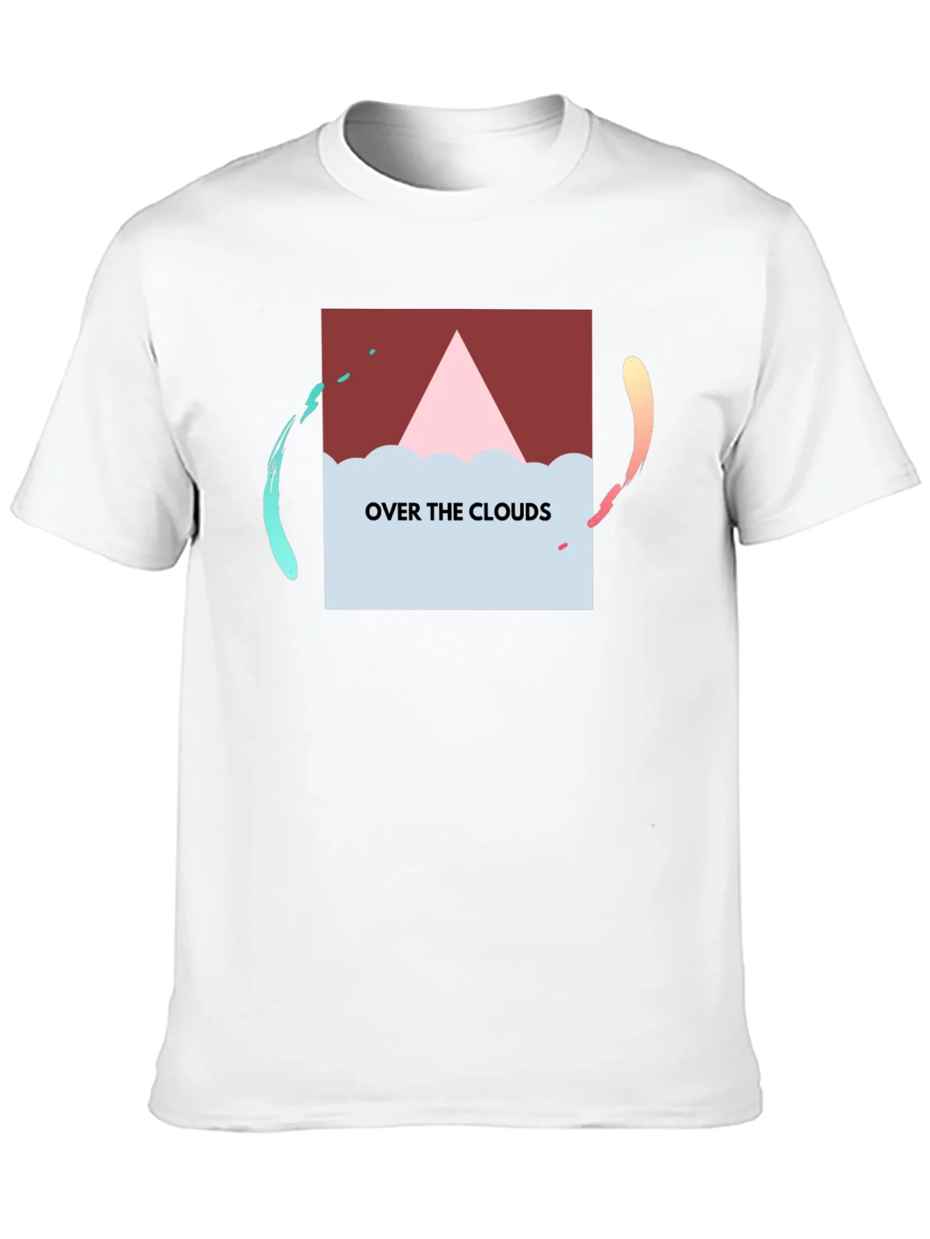 Over the Clouds Graphic Tee - Stylish Black T-Shirt