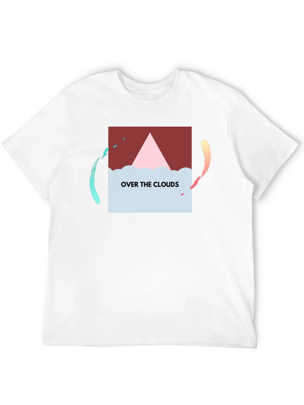 Over the Clouds Graphic Tee - Stylish Black T-Shirt