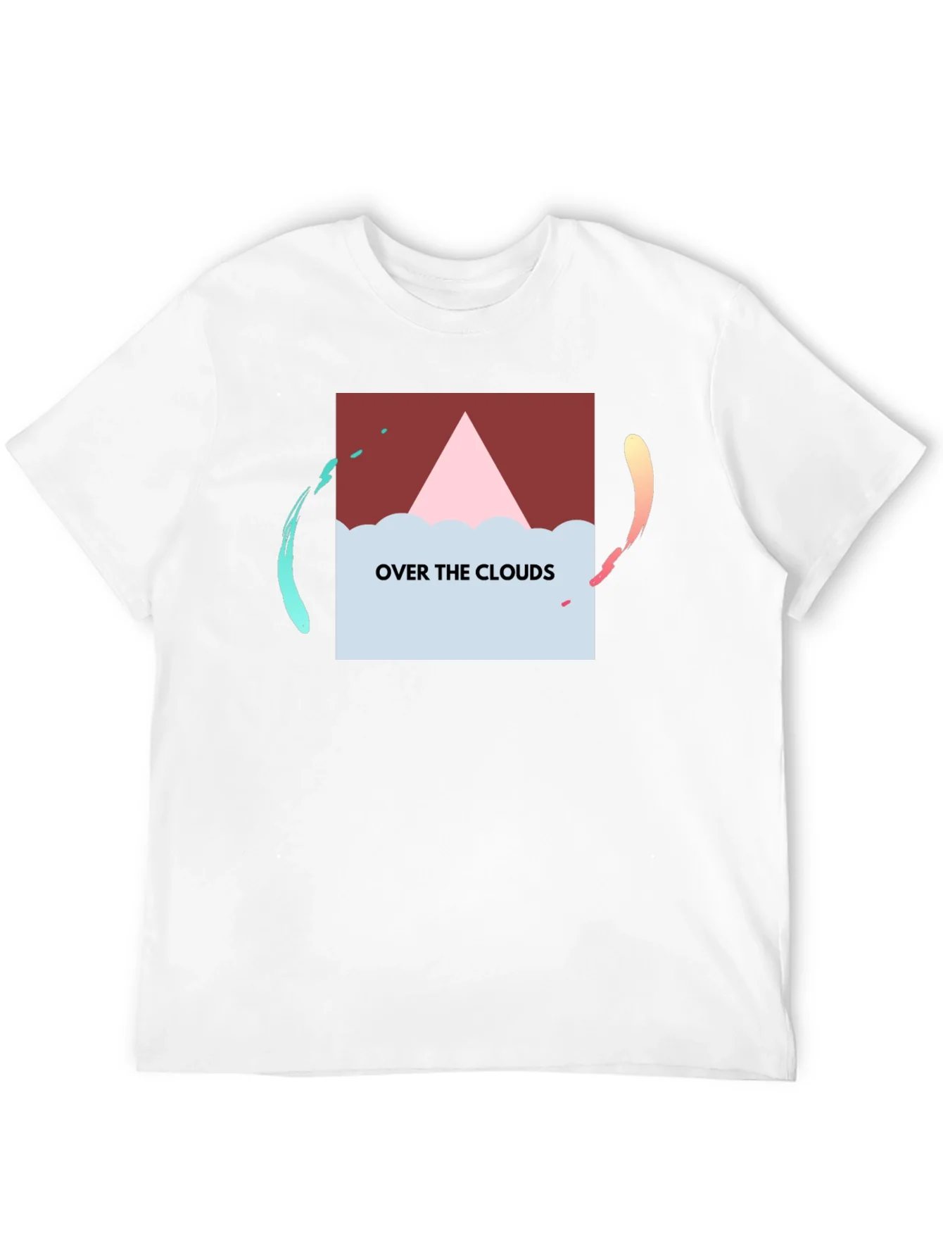 Over the Clouds Graphic Tee - Stylish Black T-Shirt