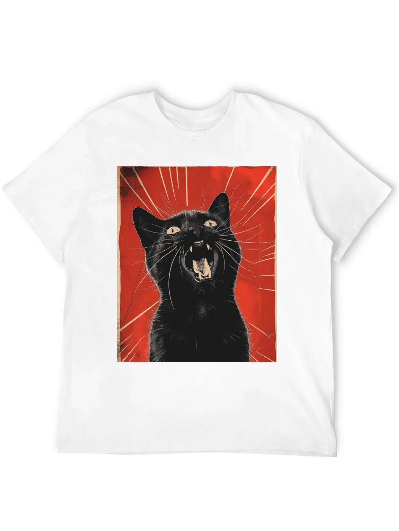 Black Cat Roar Graphic Tee - Unisex