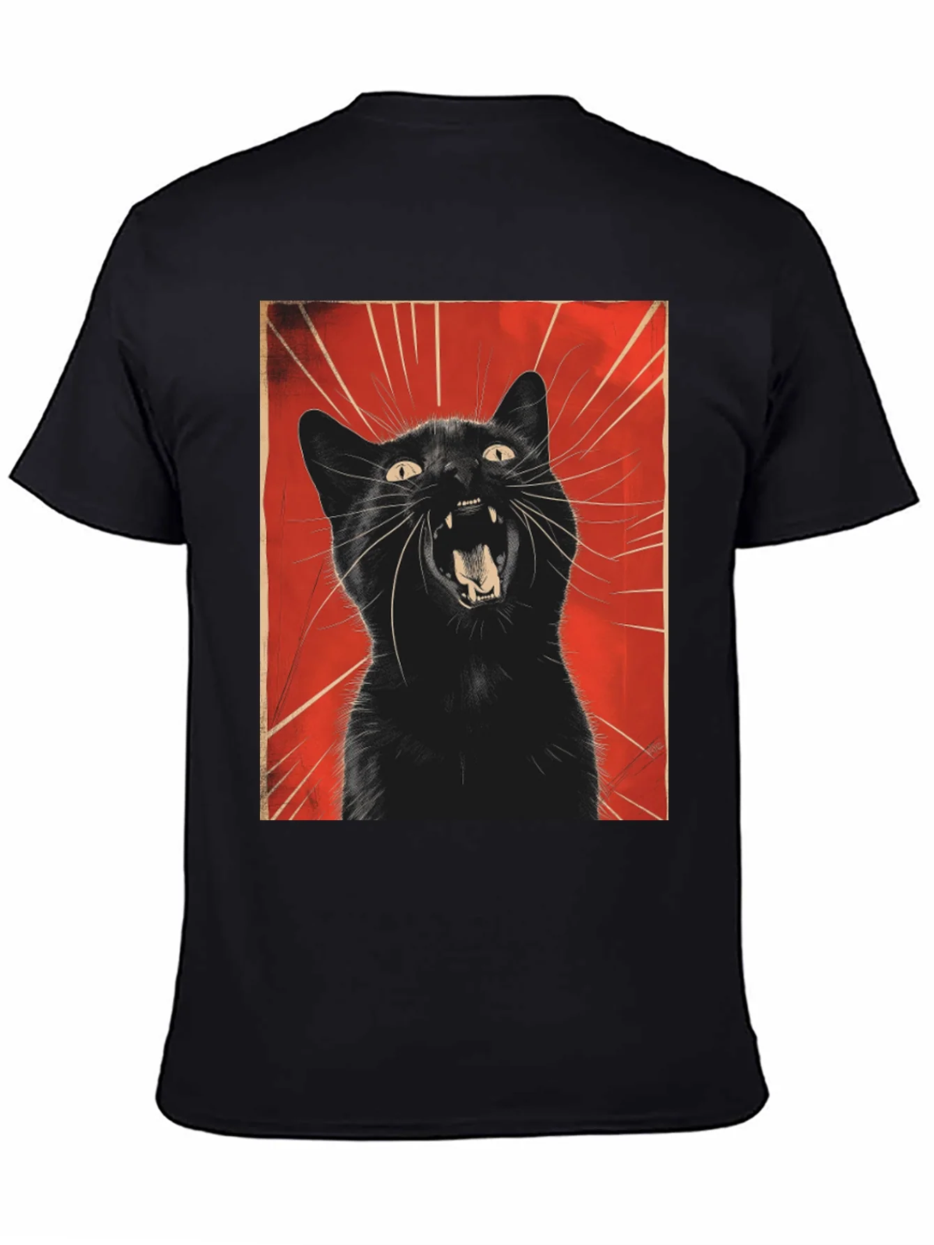 Black Cat Roar Graphic Tee - Unisex
