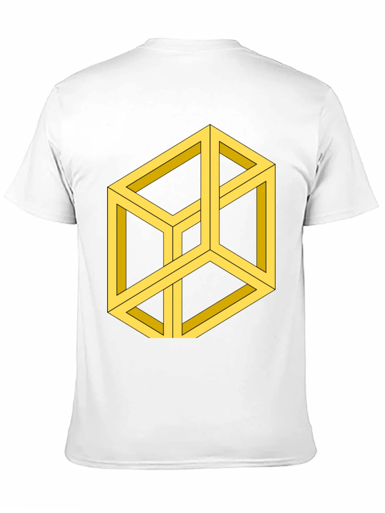 Optical Illusion Cube Graphic Tee - Black