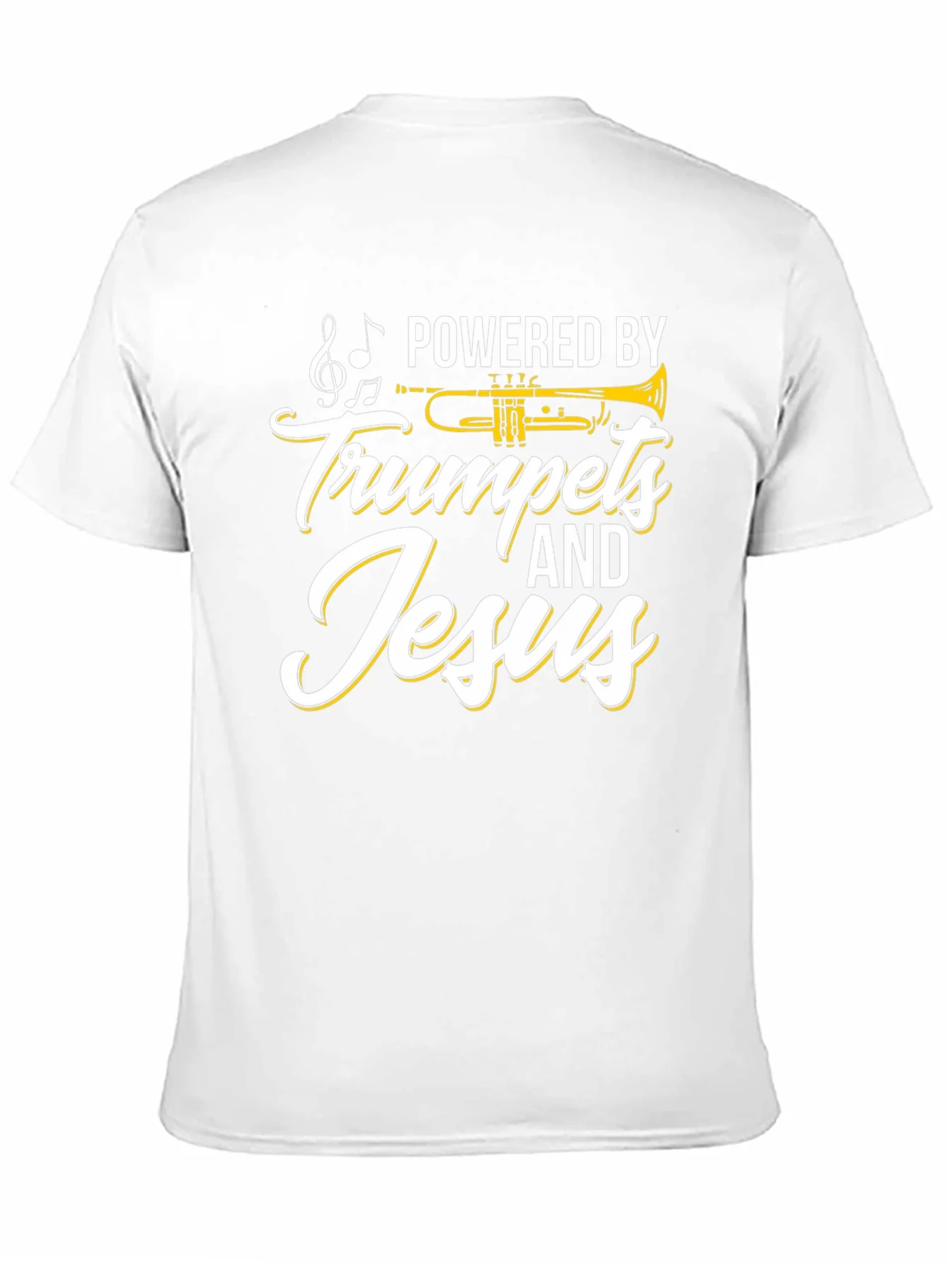 Powered by Trumpets & Jesus Black T-Shirt