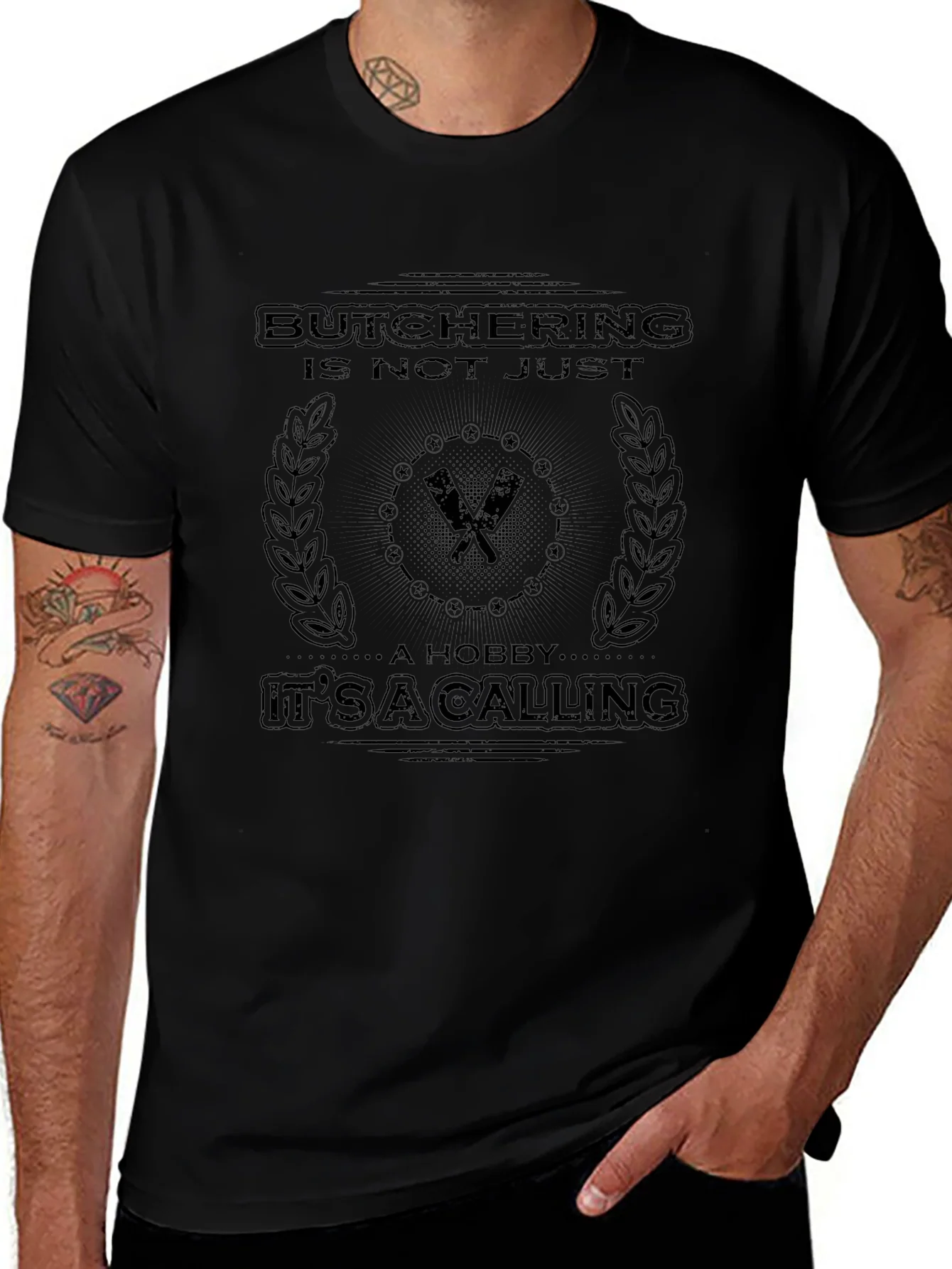 Butchering is a Calling Graphic Tee - Black