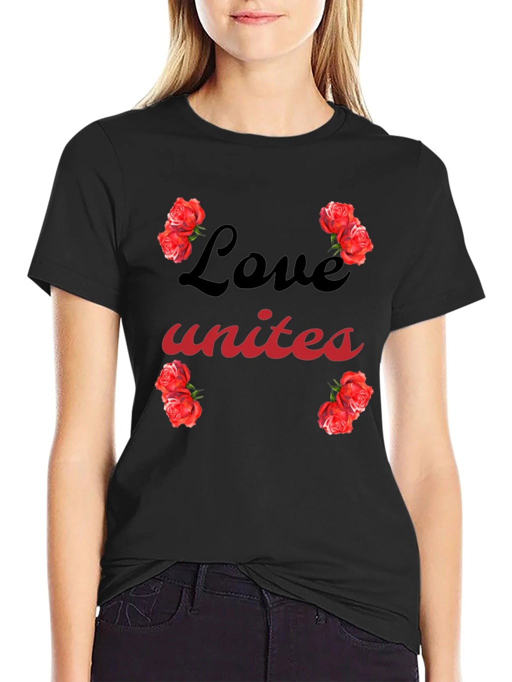 Love Unites Roses Graphic T-Shirt