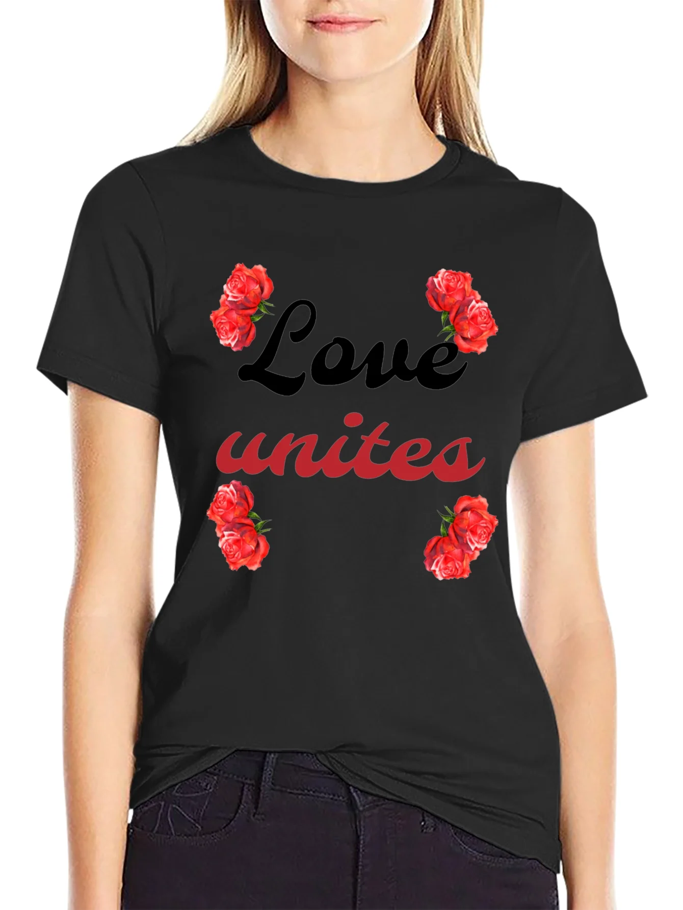 Love Unites Roses Graphic T-Shirt