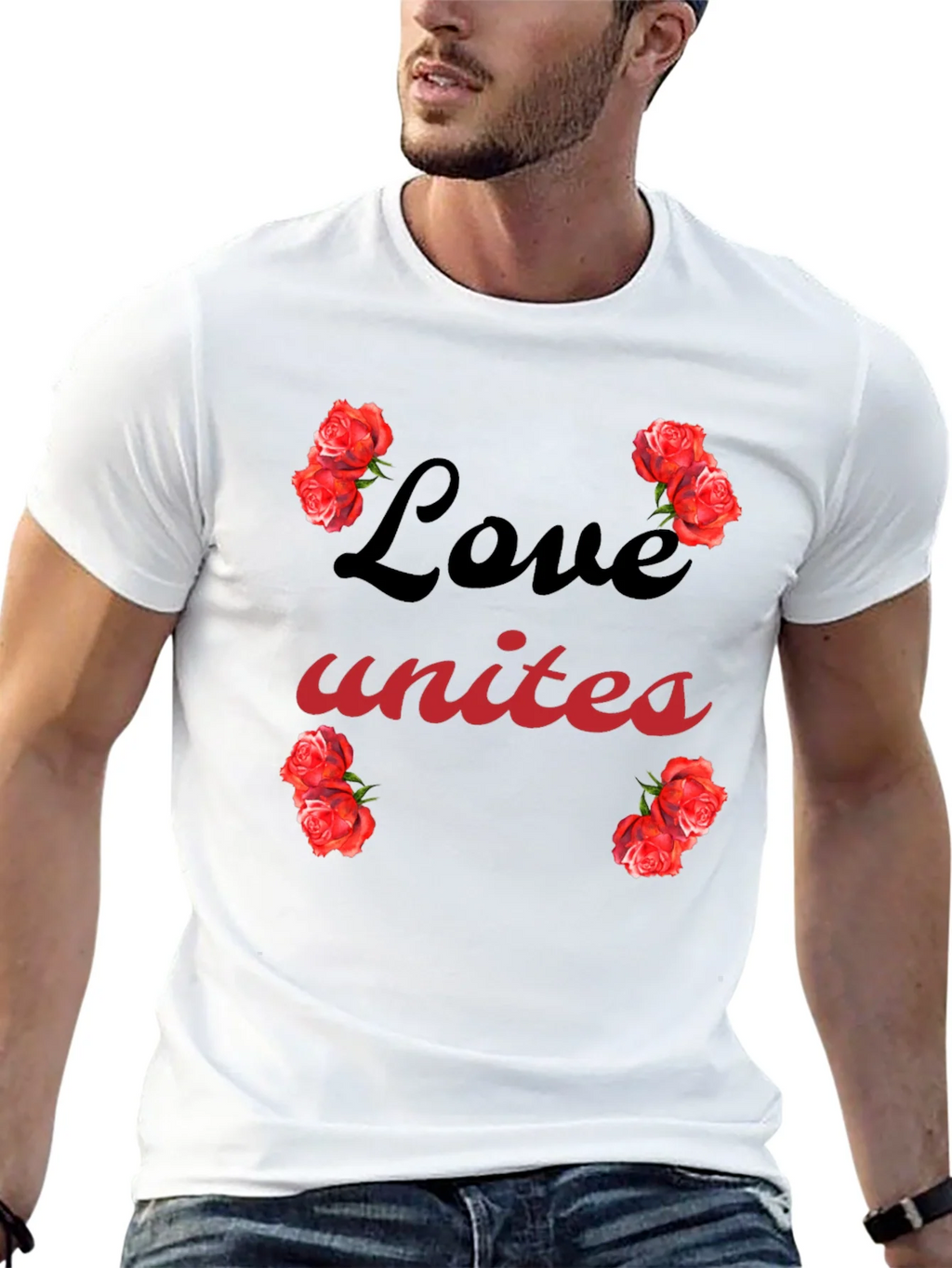 Love Unites Roses Graphic T-Shirt