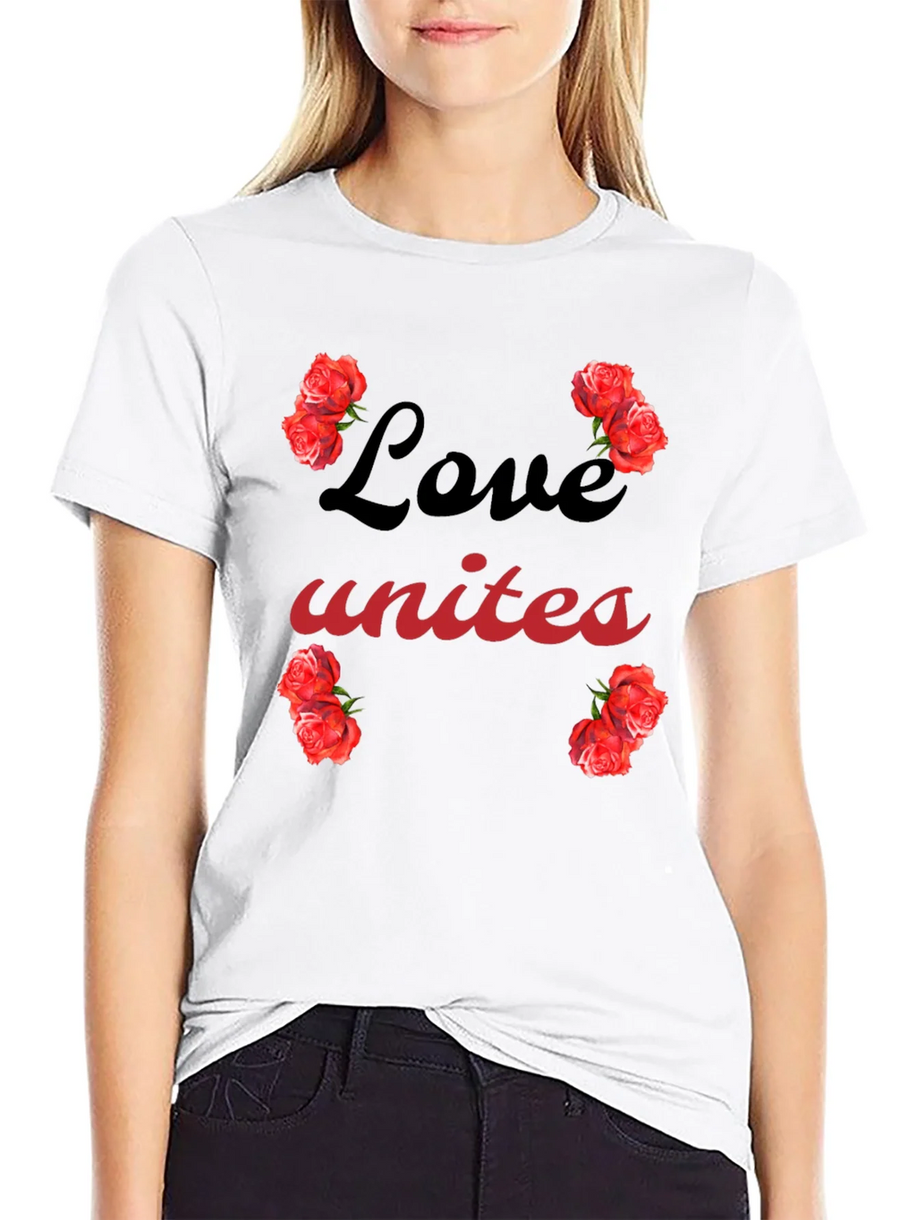 Love Unites Roses Graphic T-Shirt