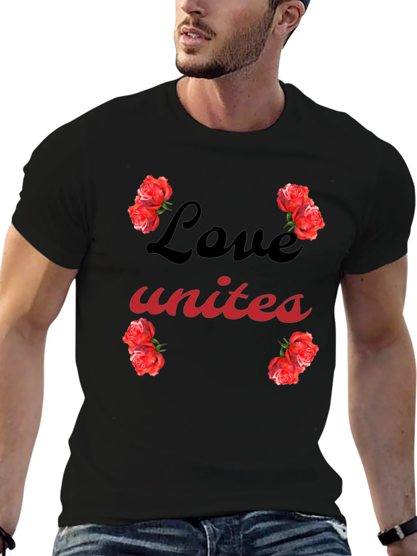 Love Unites Roses Graphic T-Shirt