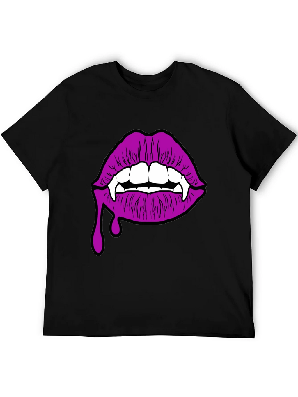 Vampire Lips T-Shirt - Black Graphic Tee