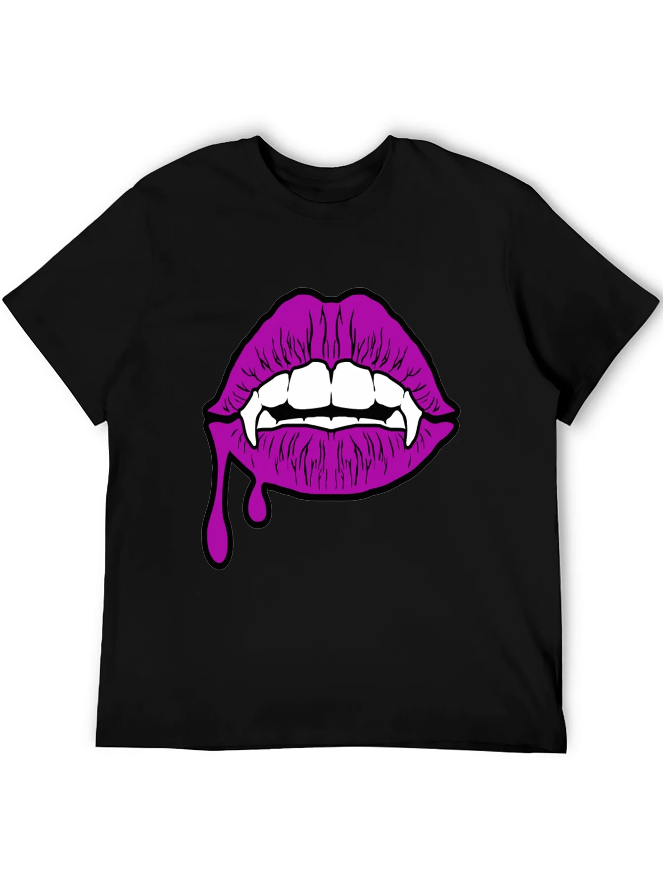 Vampire Lips T-Shirt - Black Graphic Tee