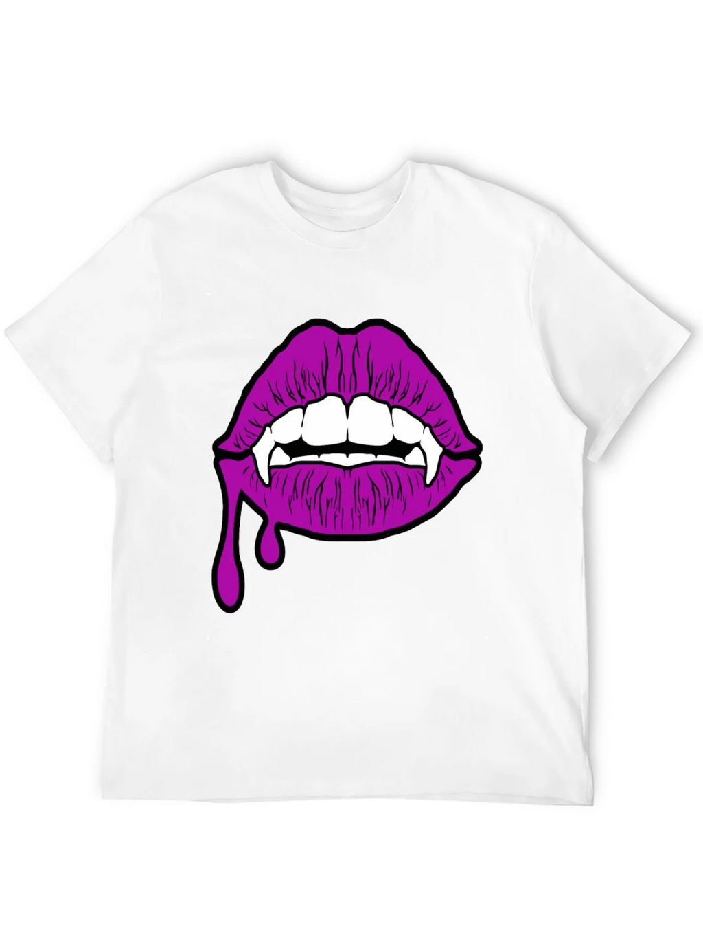Vampire Lips T-Shirt - Black Graphic Tee