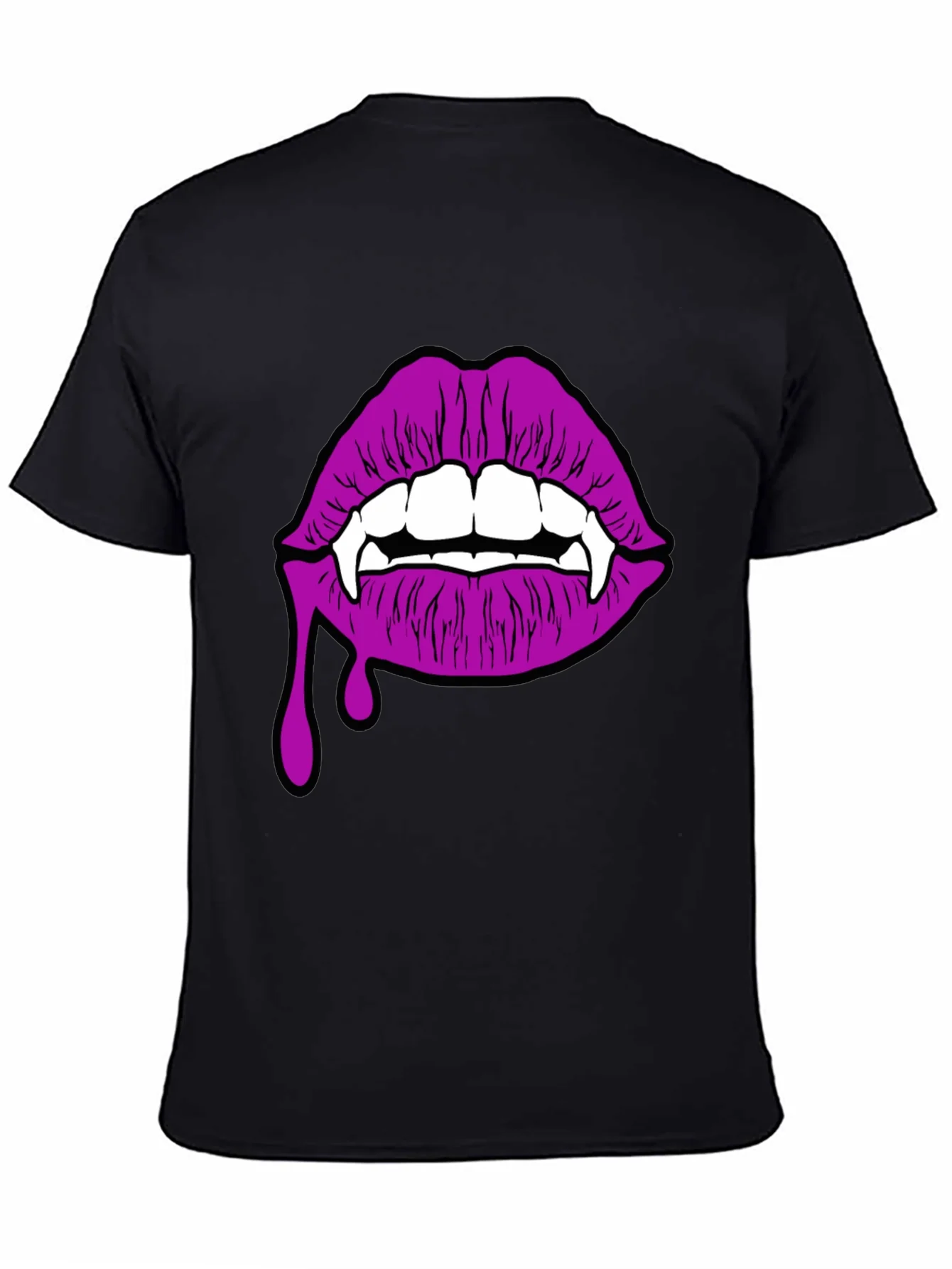 Vampire Lips T-Shirt - Black Graphic Tee