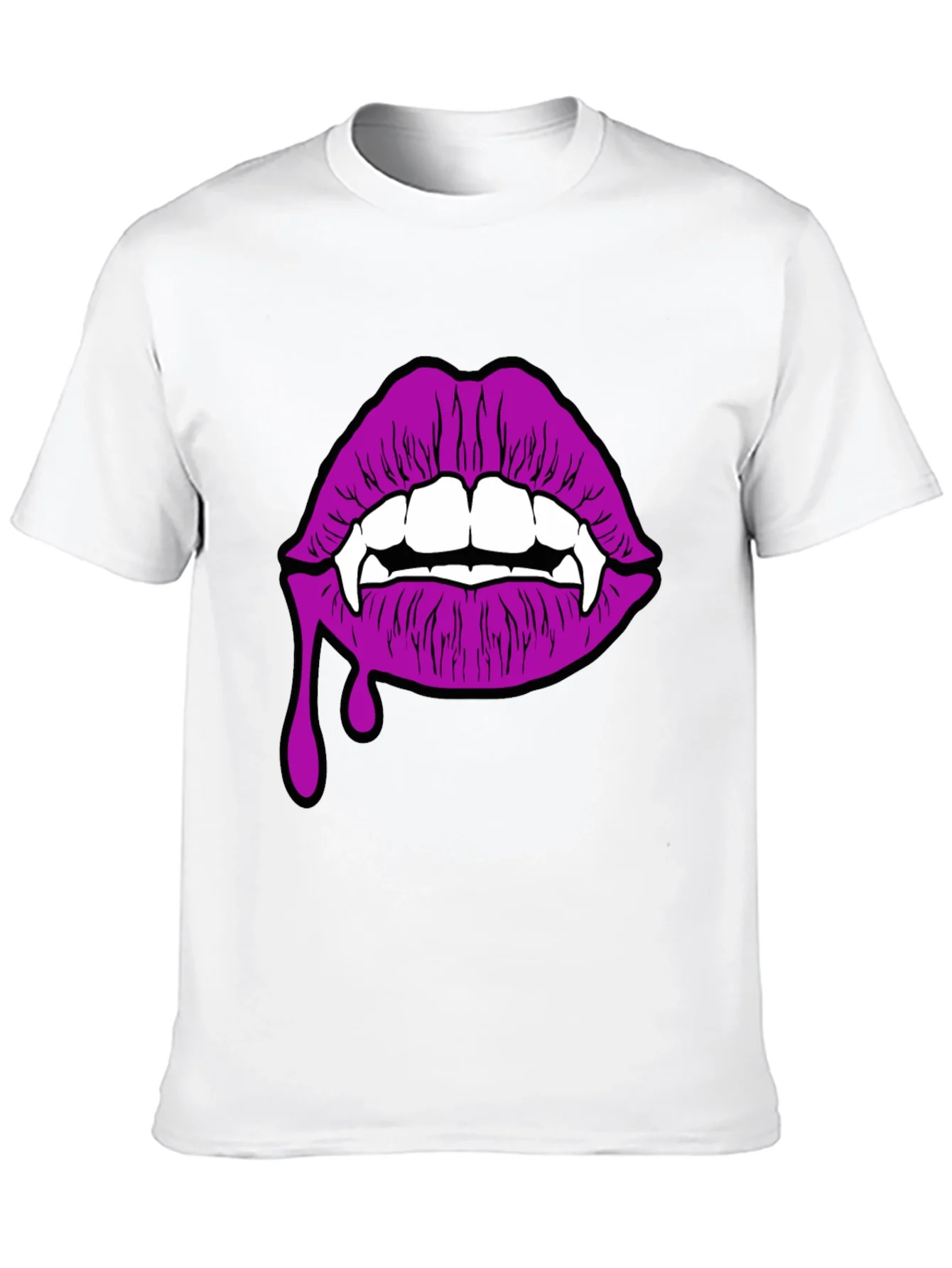 Vampire Lips T-Shirt - Black Graphic Tee