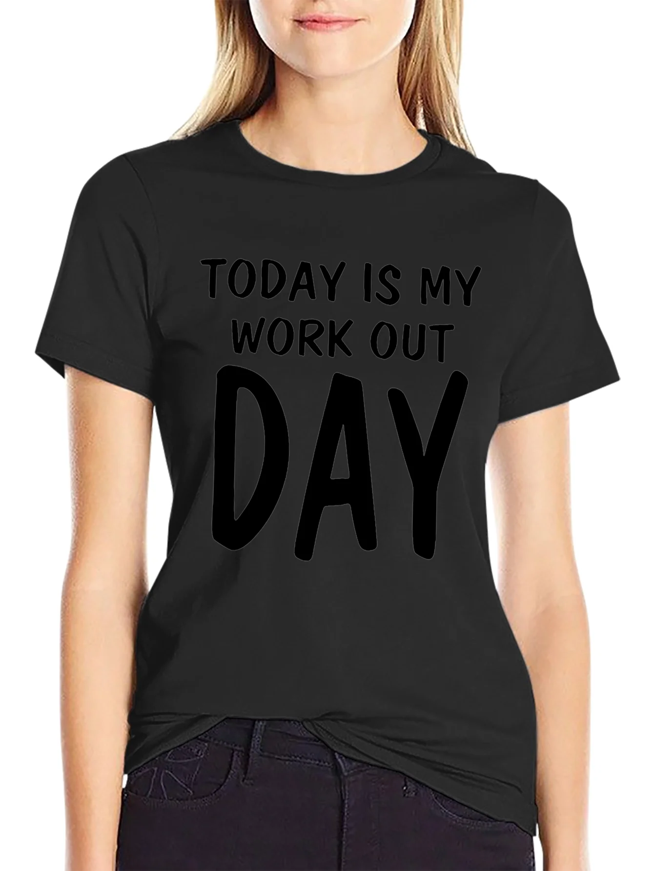 Workout Day Black T-Shirt