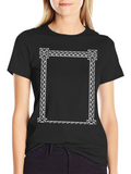 Greek Key Border Black T-Shirt