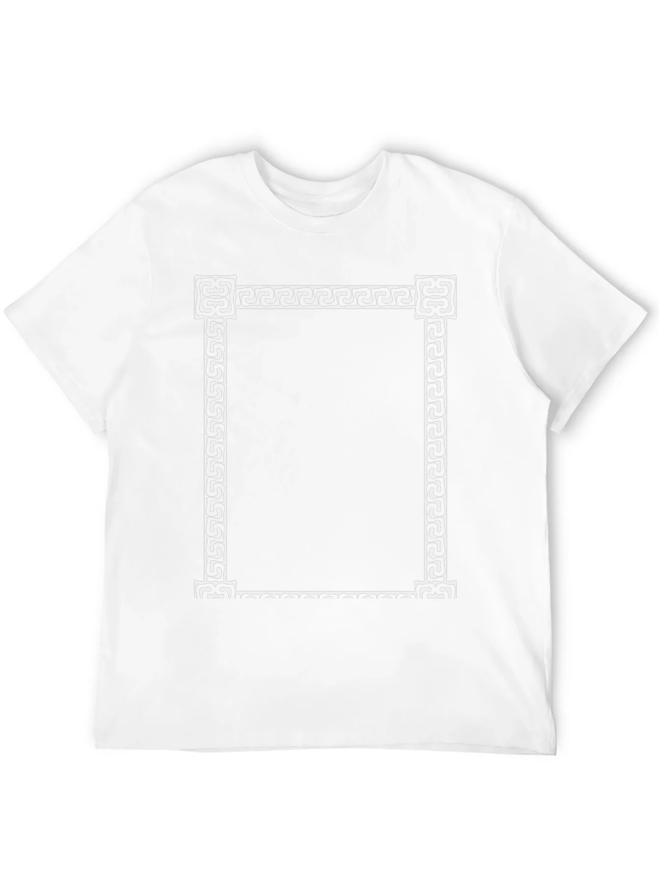 Greek Key Border Black T-Shirt