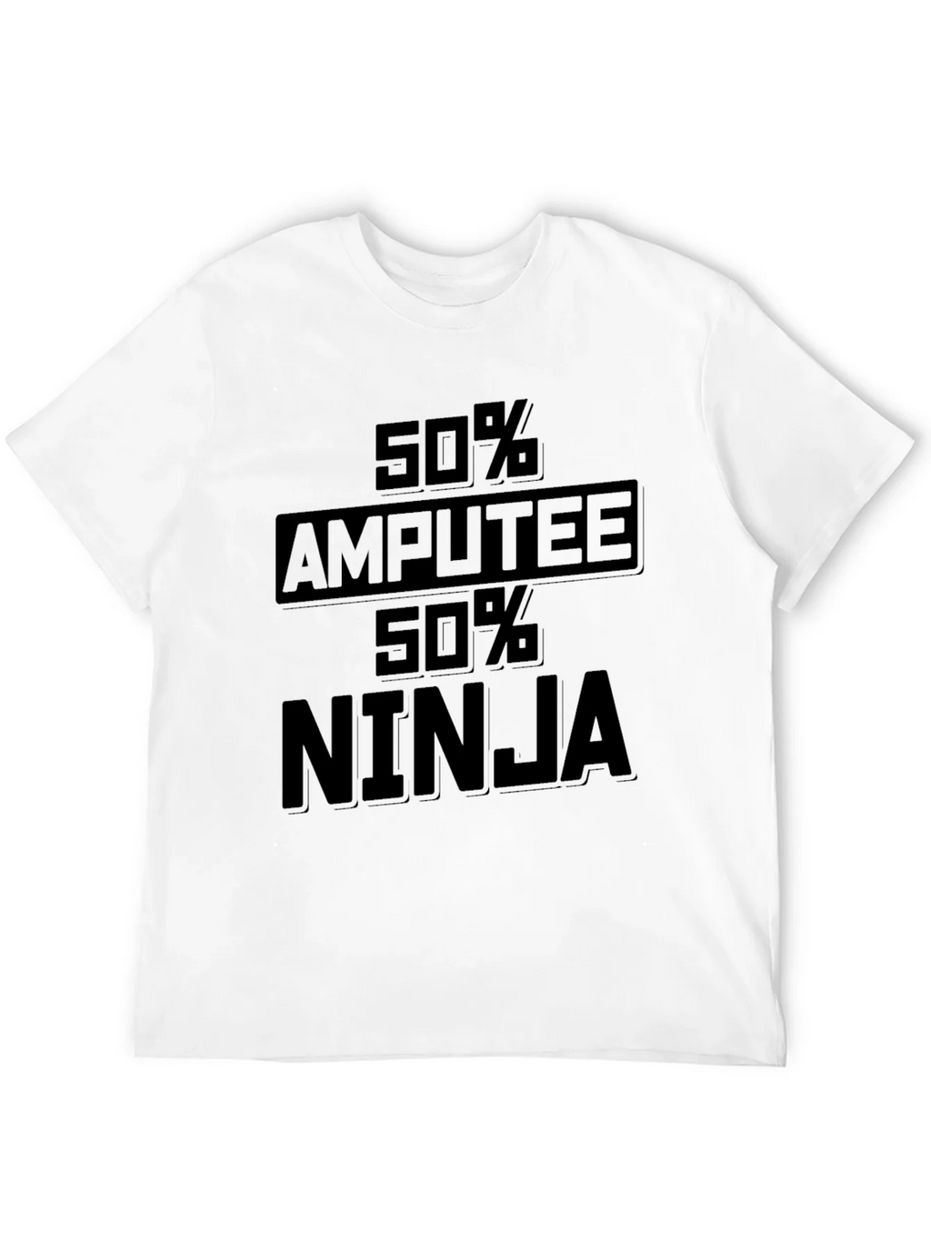 50% Amputee 50% Ninja Black Graphic Tee