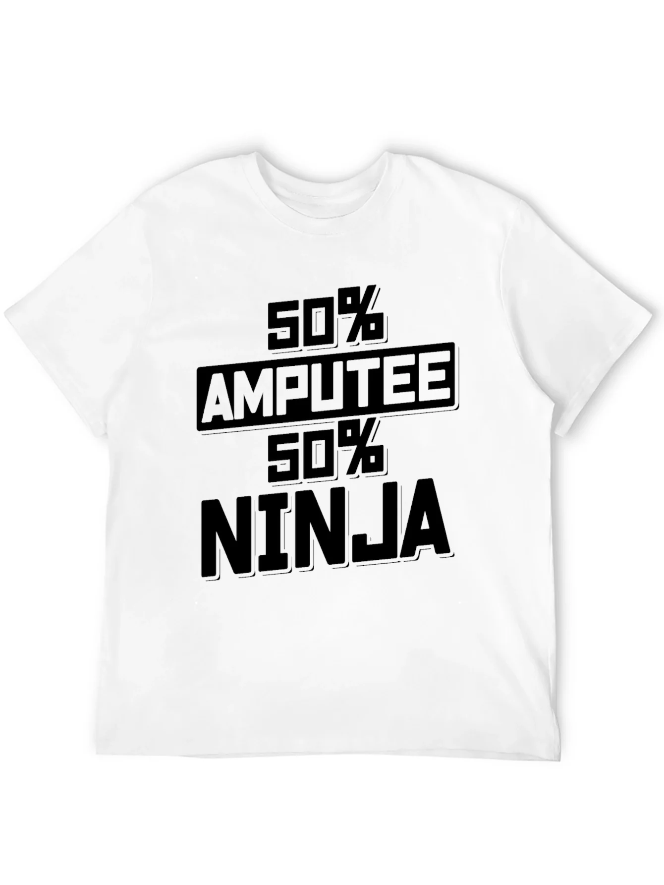 50% Amputee 50% Ninja Black Graphic Tee
