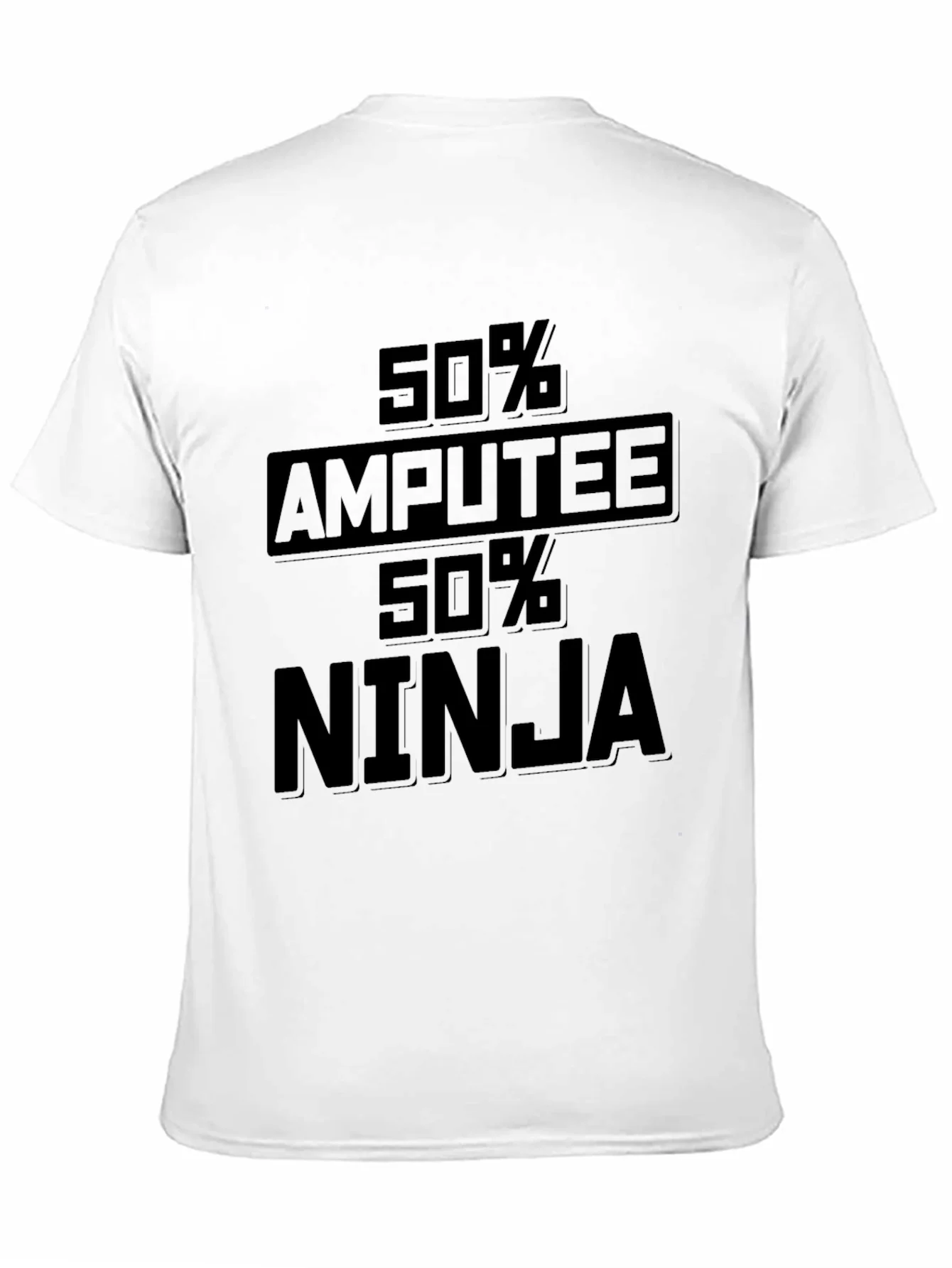 50% Amputee 50% Ninja Black Graphic Tee