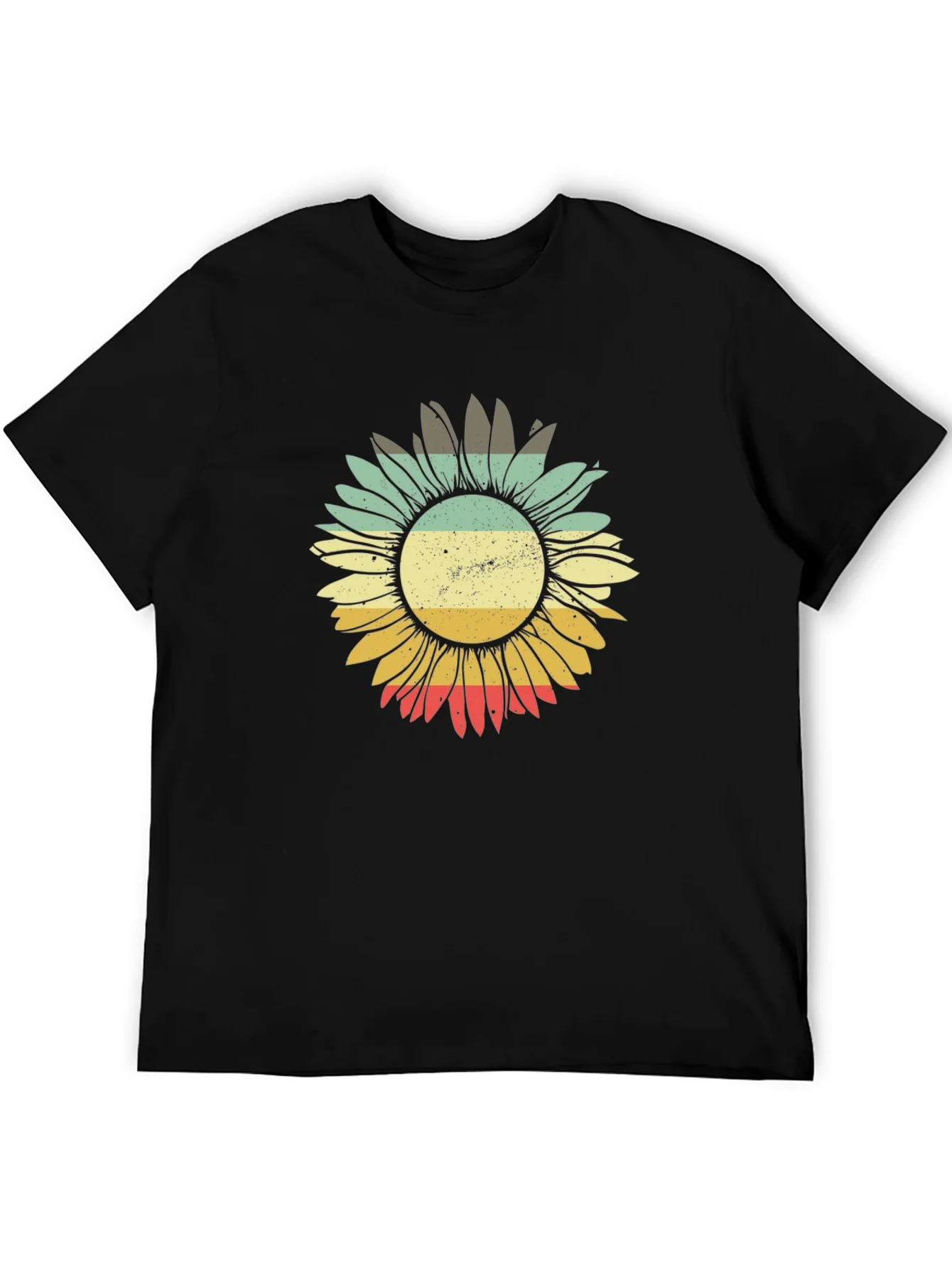 Retro Sunflower Graphic Tee - Comfort Fit