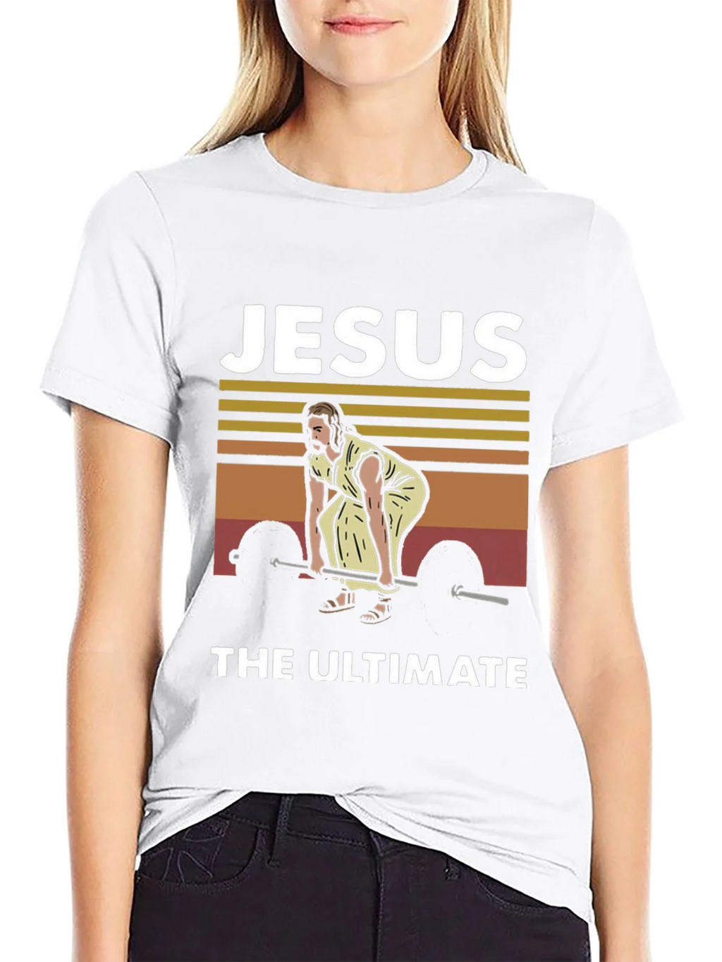 Jesus The Ultimate Weightlifter Graphic Tee