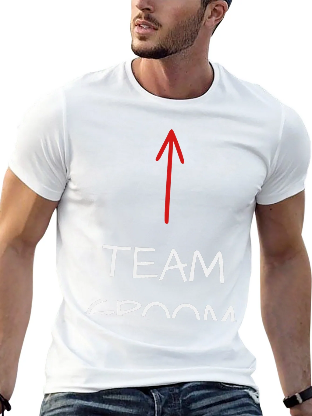 Team Groom T-Shirt - Up Arrow Design