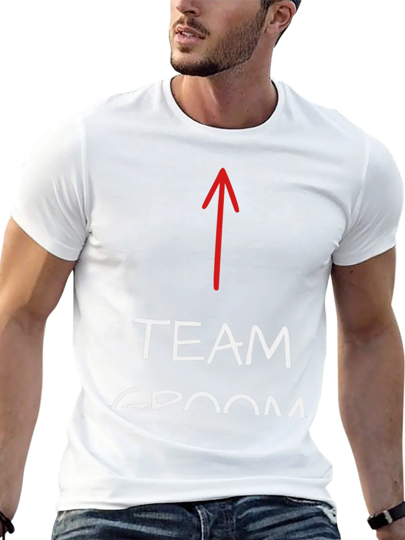 Team Groom T-Shirt - Up Arrow Design