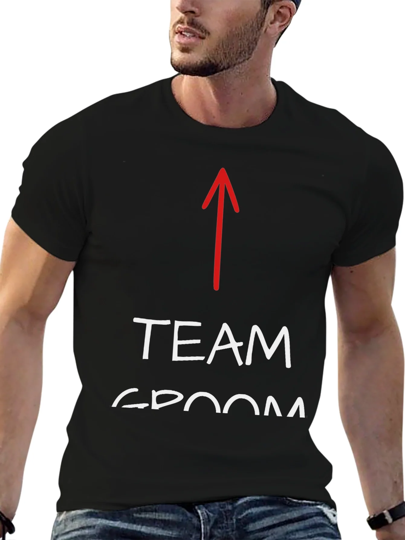 Team Groom T-Shirt - Up Arrow Design
