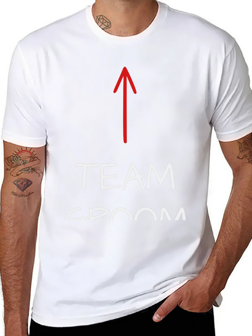 Team Groom T-Shirt - Up Arrow Design