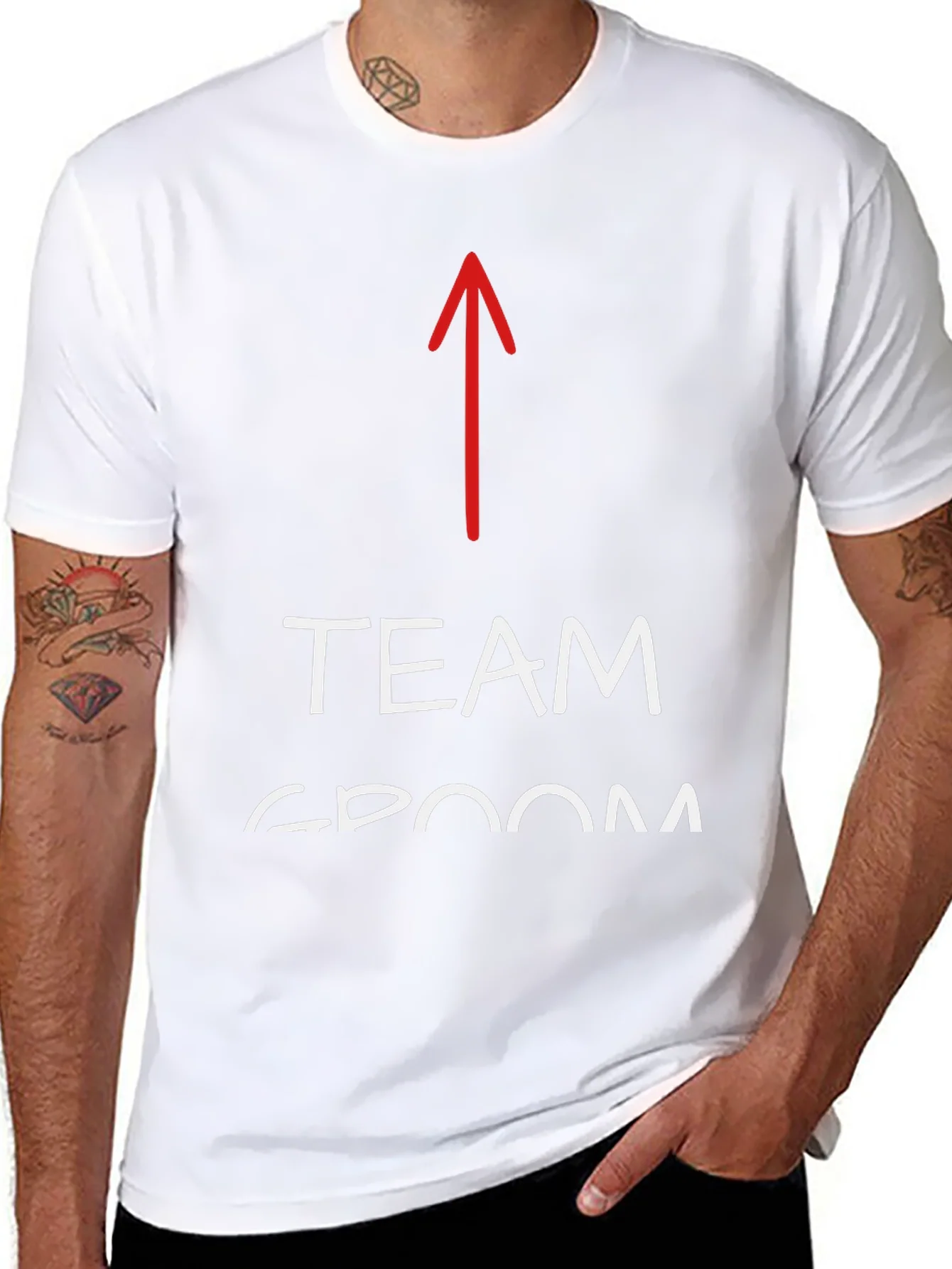 Team Groom T-Shirt - Up Arrow Design