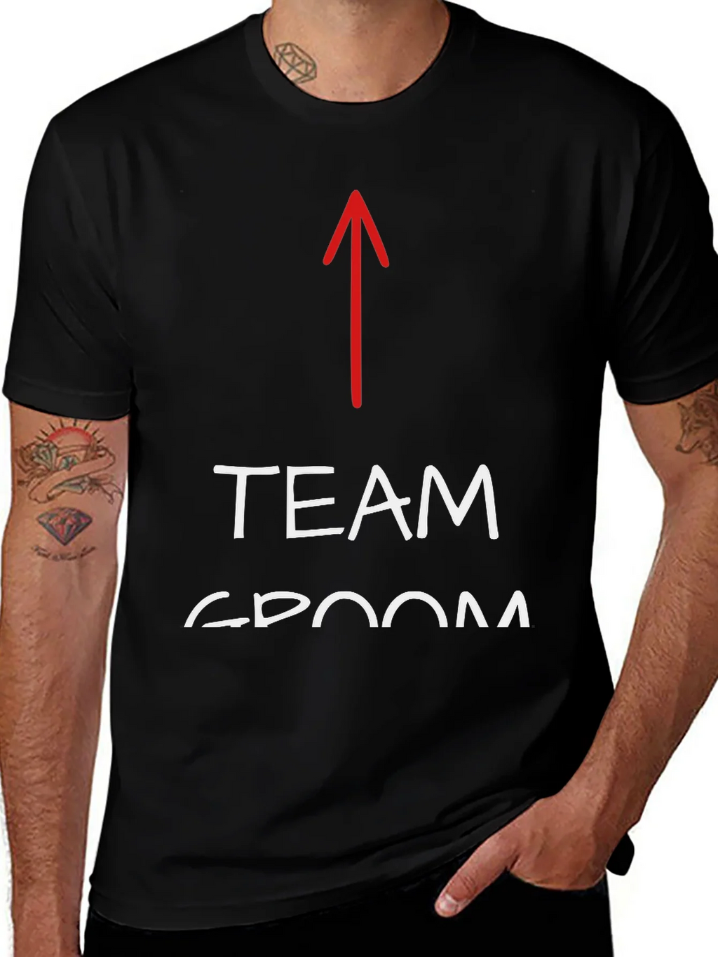 Team Groom T-Shirt - Up Arrow Design