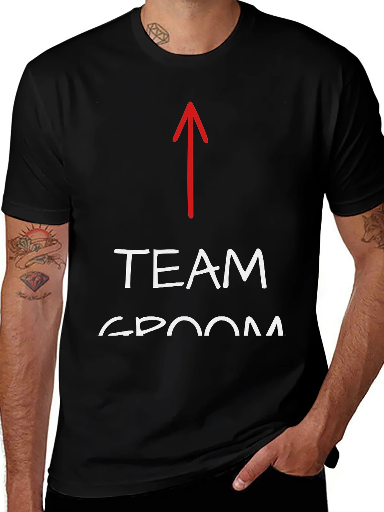 Team Groom T-Shirt - Up Arrow Design