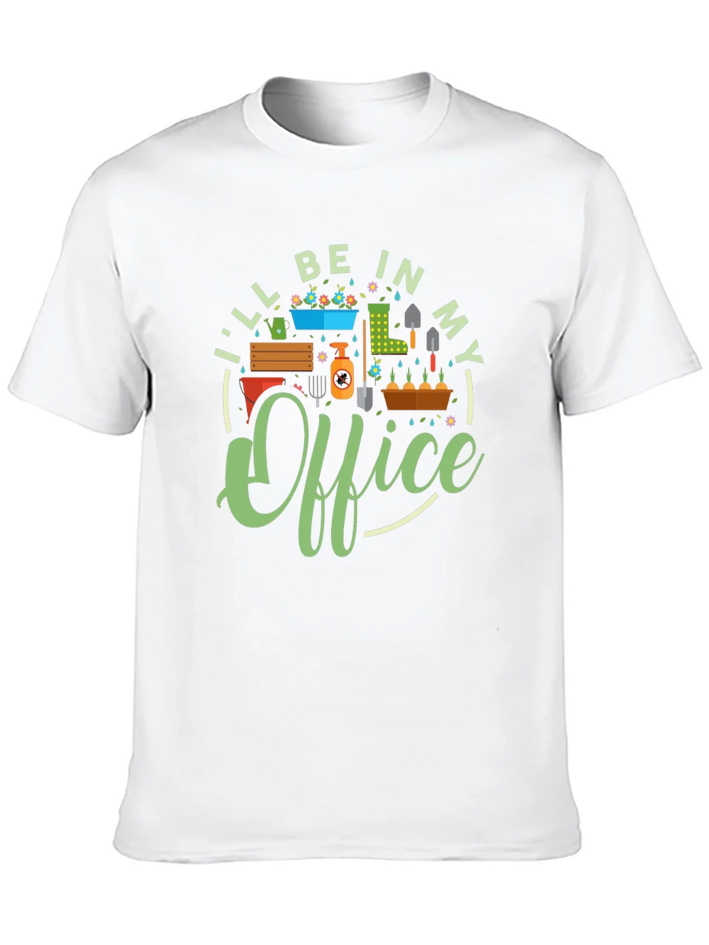 Gardeners In My Office Black T-Shirt