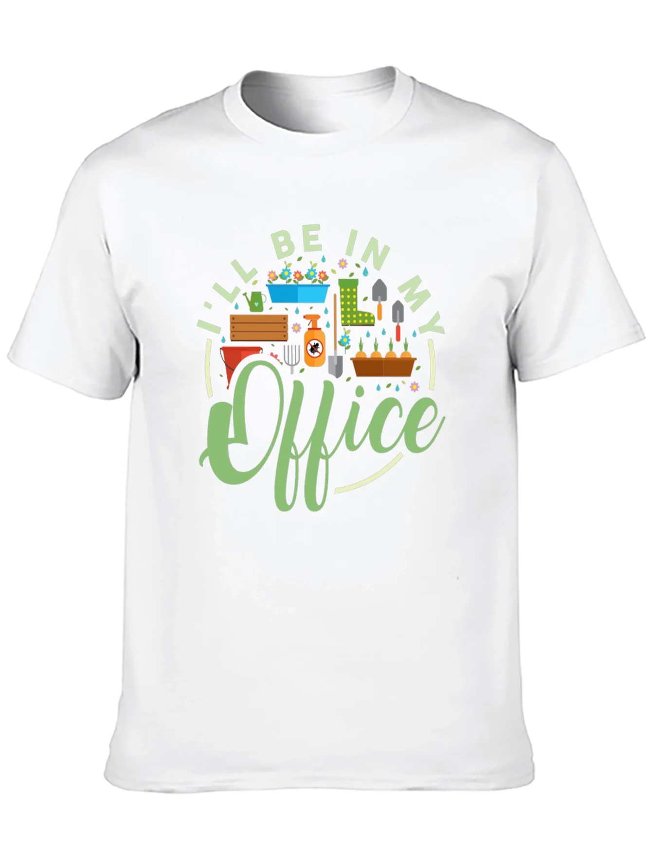 Gardeners In My Office Black T-Shirt