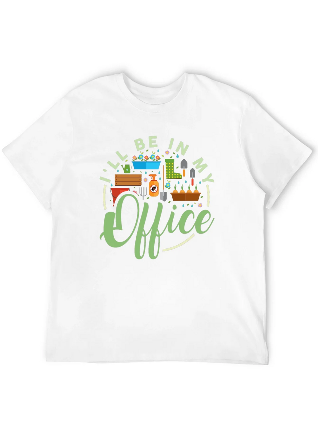 Gardeners In My Office Black T-Shirt