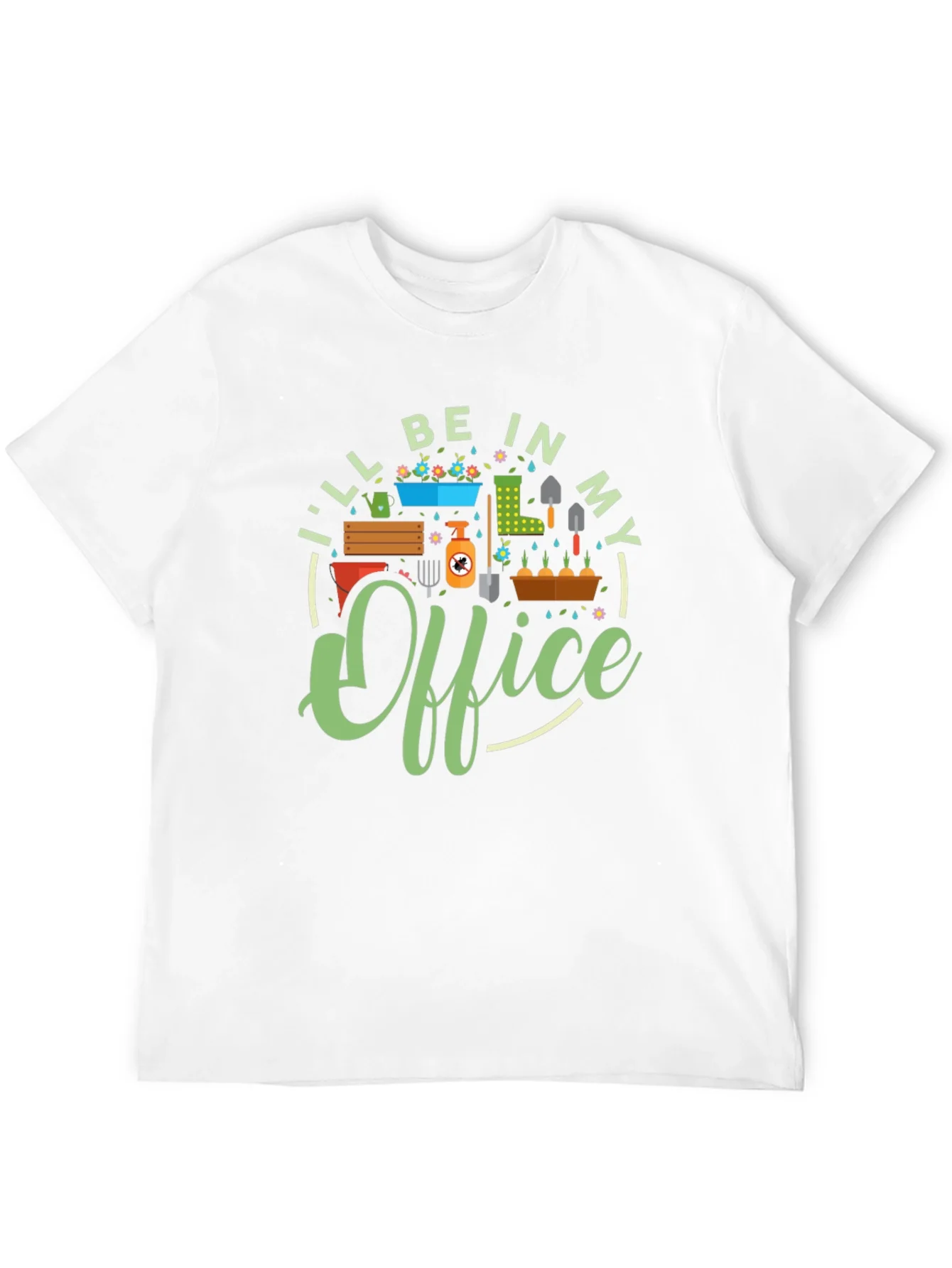 Gardeners In My Office Black T-Shirt
