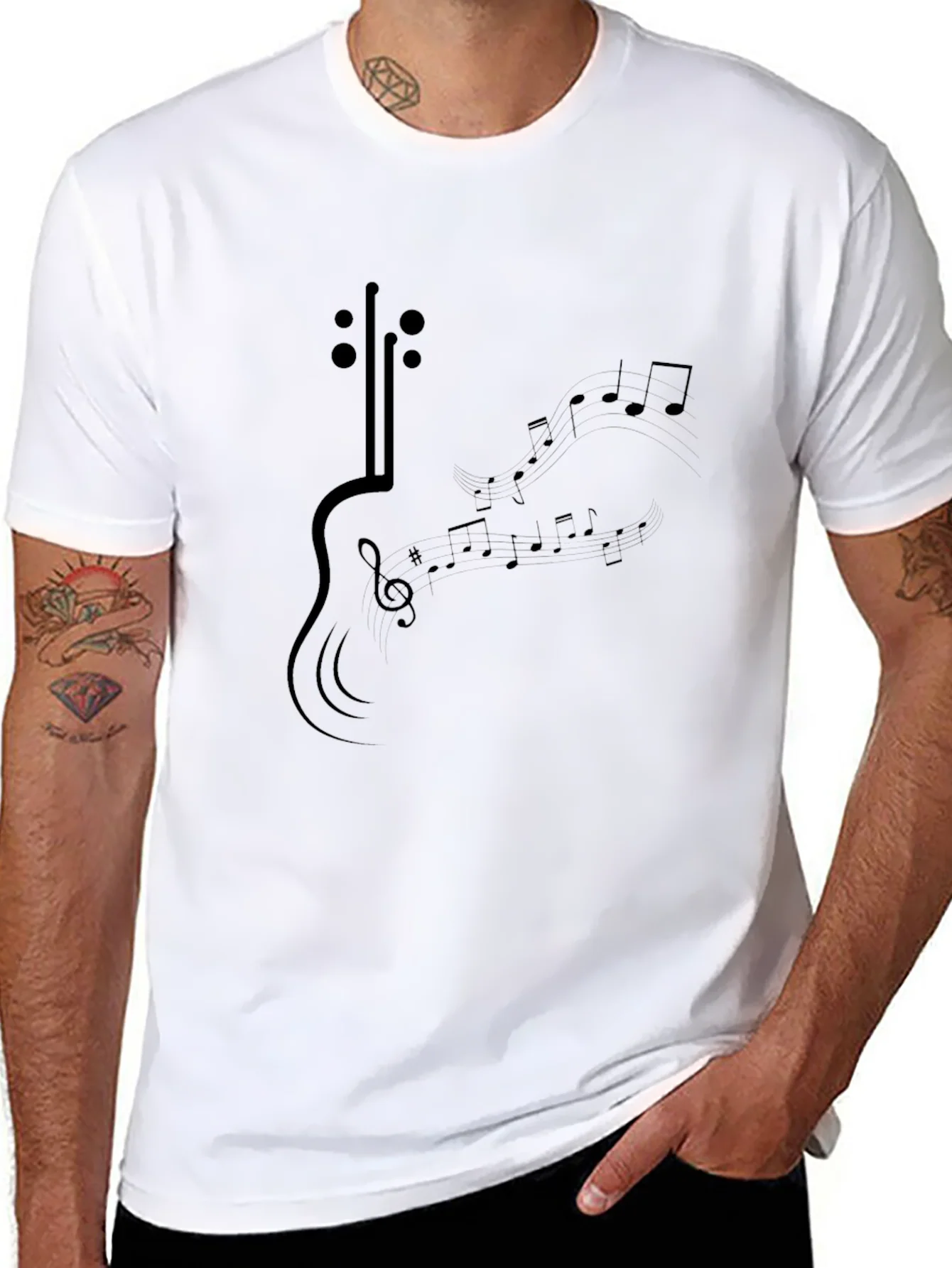 Musical Guitar Graphic T-Shirt
