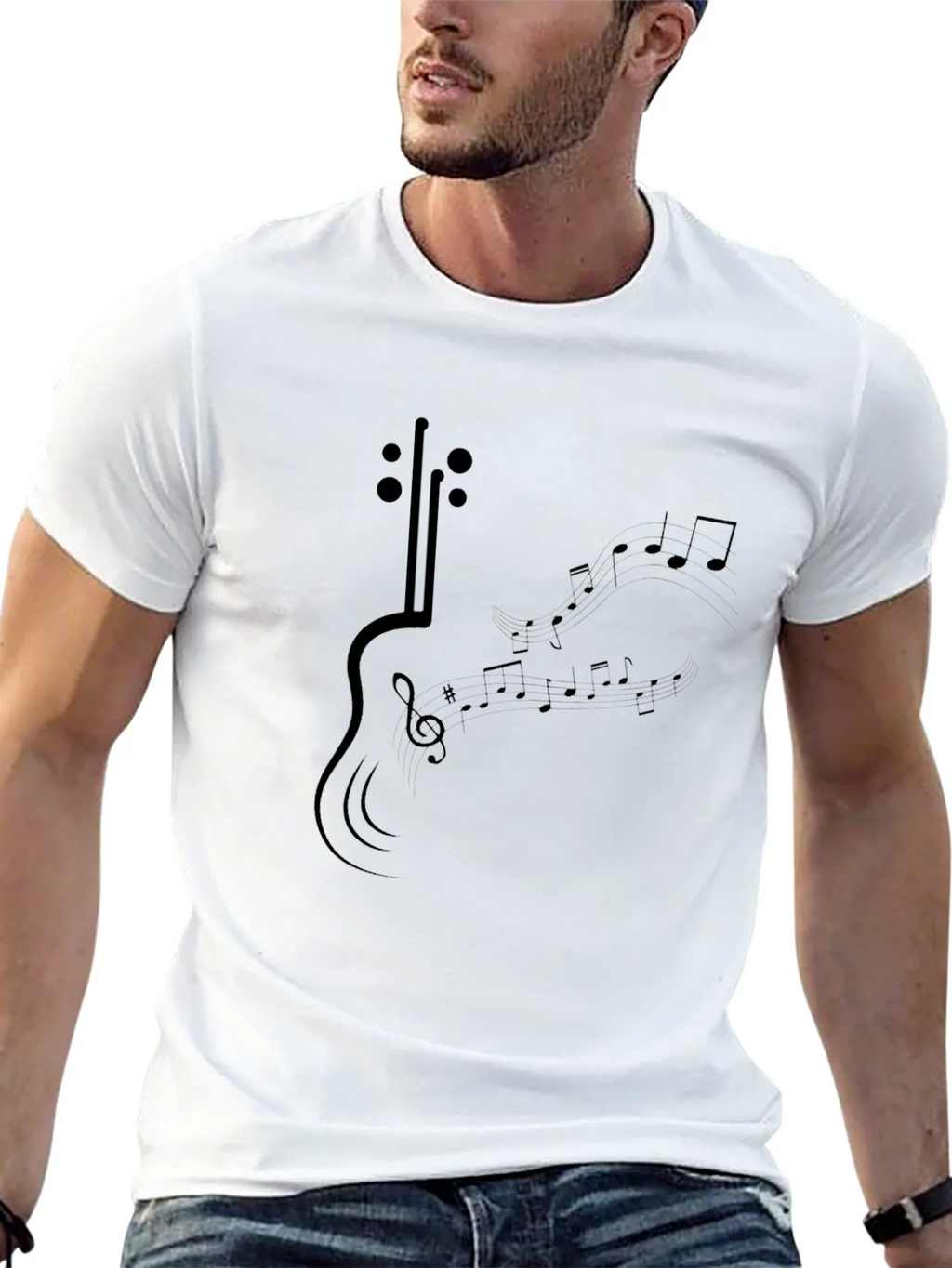 Musical Guitar Graphic T-Shirt